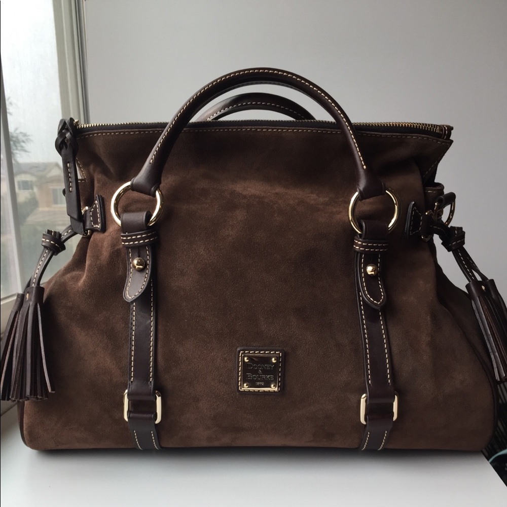 ✨NEW✨Dooney & Bourke SUEDE Satchel in MOCHA